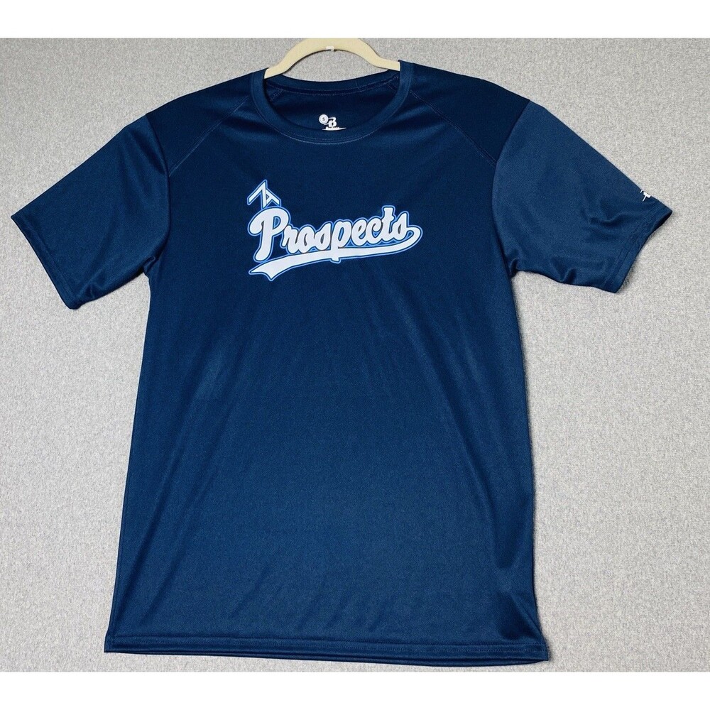 Prospects # 10 Badger Sport Performance T-Shirt Men's Size S Navy Blue